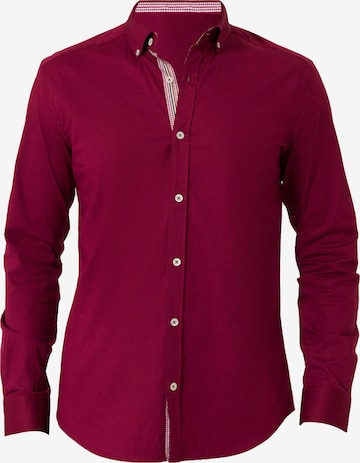 Felix Hardy Slim fit Button Up Shirt in Red: front
