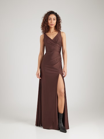 mascara Suknia wieczorowa w kolorze brązowy: przód