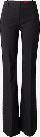 Regular Pantalon à plis 'Hazal' HUGO Red en noir : devant