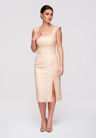 Ombre Cocktailjurk in Beige