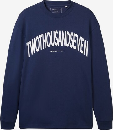 TOM TAILOR DENIM Sweatshirt in Blue: front