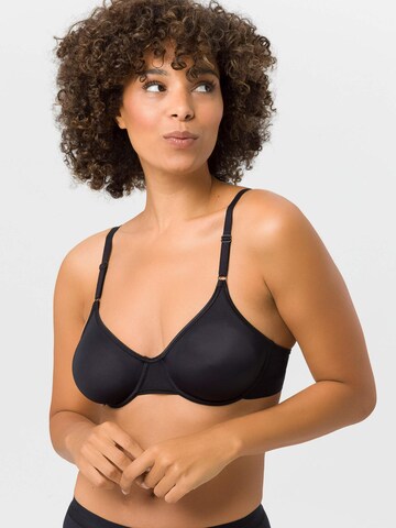 BeeDees T-shirt Bra 'Bügel-BH Microfun W mit Bügel' in Black: front