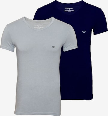 T-Shirt Emporio Armani en bleu : devant