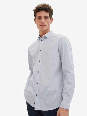 Coupe regular Chemise TOM TAILOR en bleu