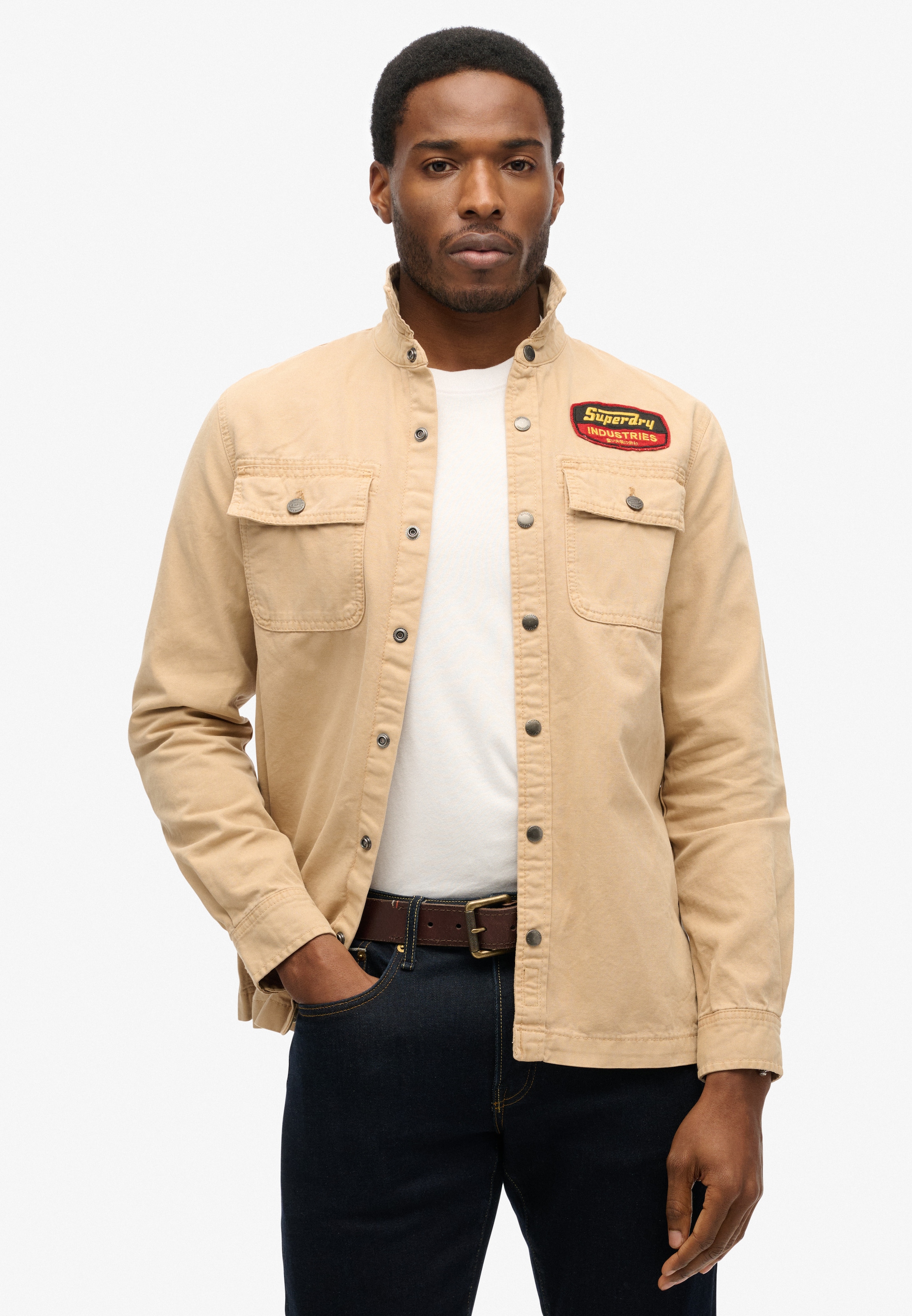 Veste mi-saison Superdry & Co en beige : devant