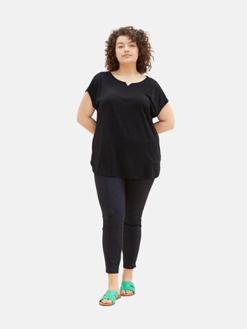 Tom Tailor Women + T-Shirt in Schwarz