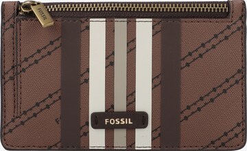 FOSSIL Sleutelhanger 'Logan' in Bruin: voorkant