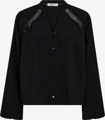 Chemisier 'Shina' co'couture en noir : devant