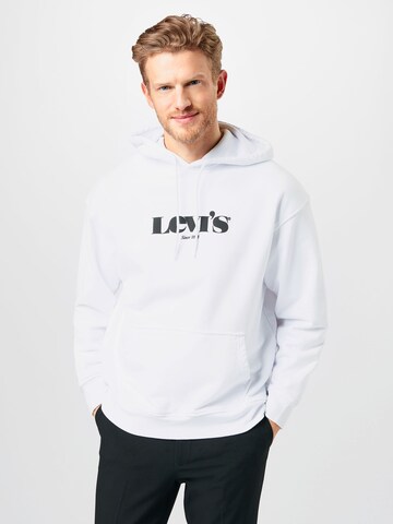 LEVI'S ® Regular fit Sweatshirt 'Relaxed Graphic Hoodie' in White: front