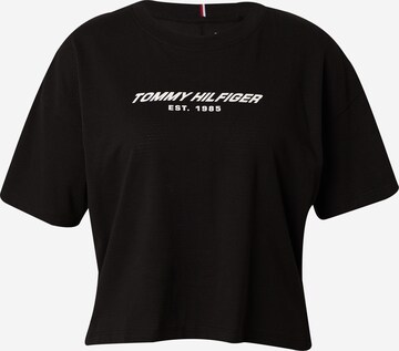 T-shirt fonctionnel TOMMY HILFIGER en noir : devant