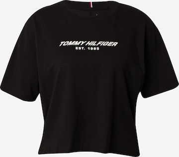 melns TOMMY HILFIGER Sporta krekls: no priekšpuses