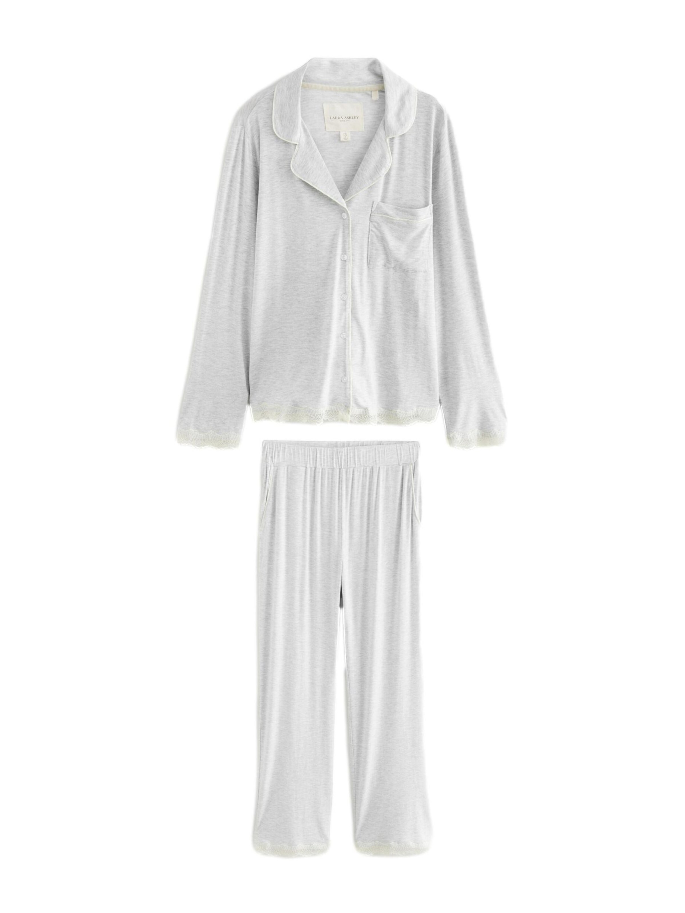 LAURA ASHLEY Pyjama in Grijs: voorkant