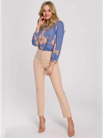 Makover - Slimfit Pantalón de pinzas 'K093' en beige