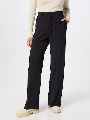 Calvin Klein Loosefit Bukser med fals i sort: forside