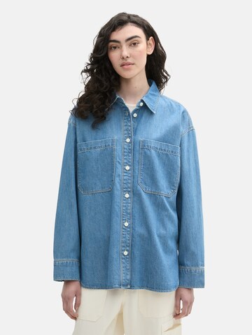 TOM TAILOR DENIM Bluse in Blau: Vorderseite