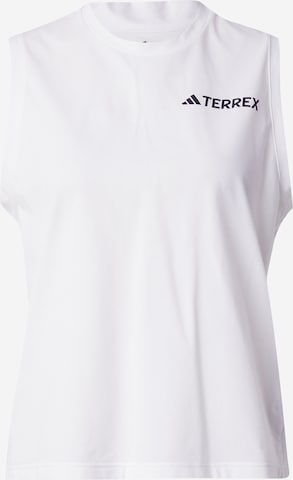 balta ADIDAS TERREX Sportiniai marškinėliai be rankovių: priekis