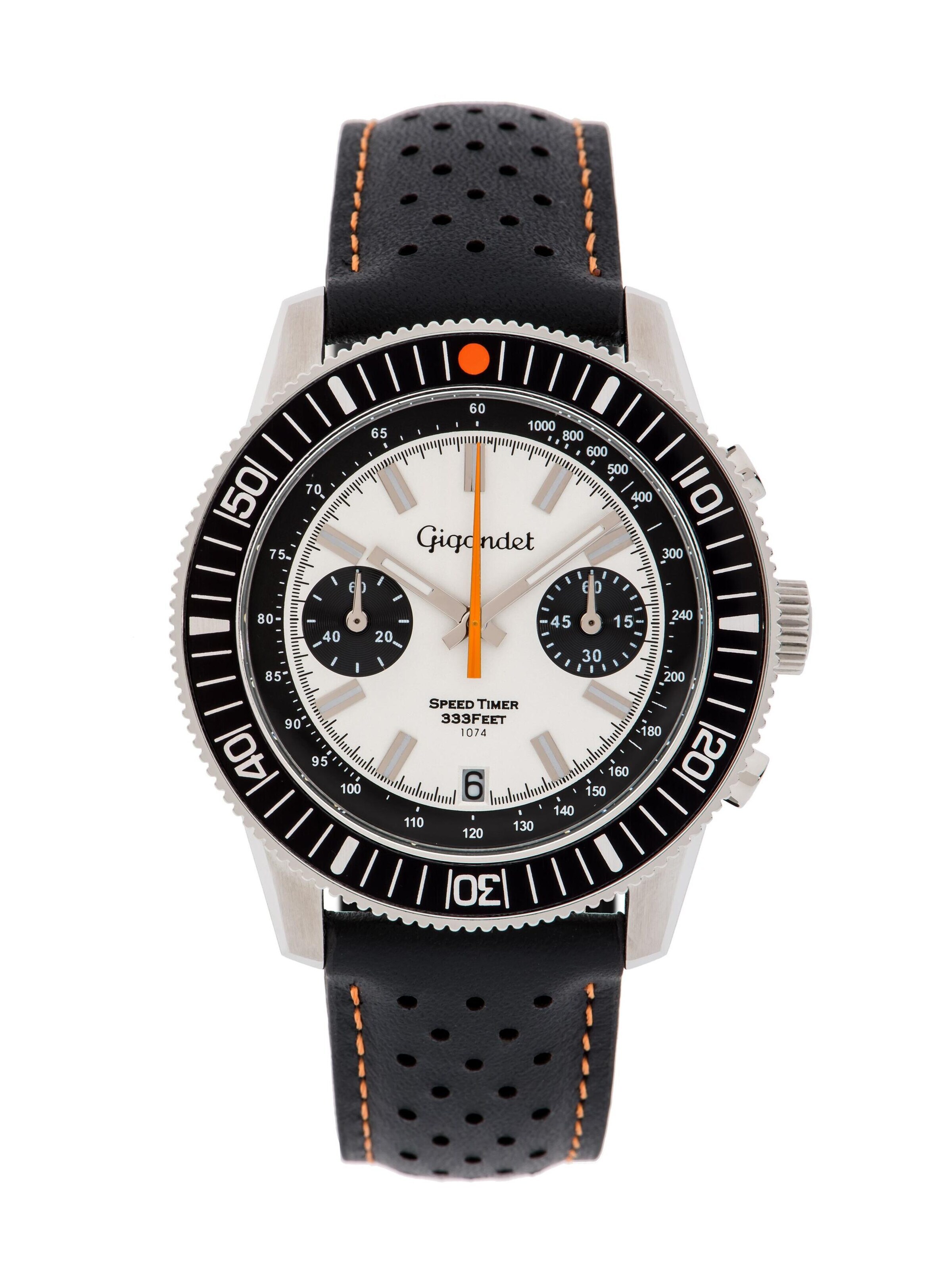 Gigandet Analog Watch 'SPEED TIMER VINTAGE' in Black: front