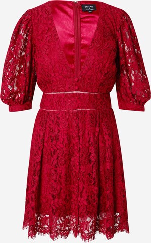 Robe de cocktail 'BELLISSA' Bardot en rouge : devant