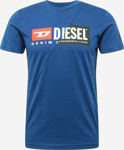 DIESEL Shirt 'T-DIEGO-CUTY' in blau / rot / schwarz / weiß, Produktansicht