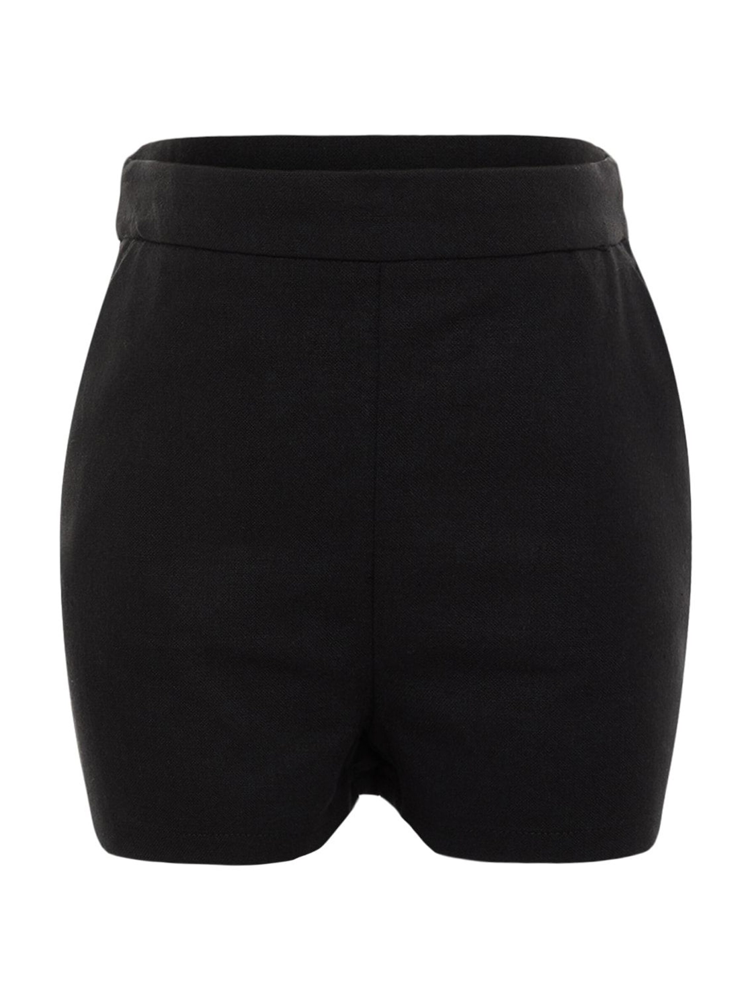 Trendyol Regular Trousers in Black: front