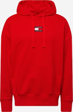 Sweat-shirt Tommy Jeans en rouge : devant