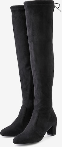 LASCANA Over the Knee Boots in Black: front