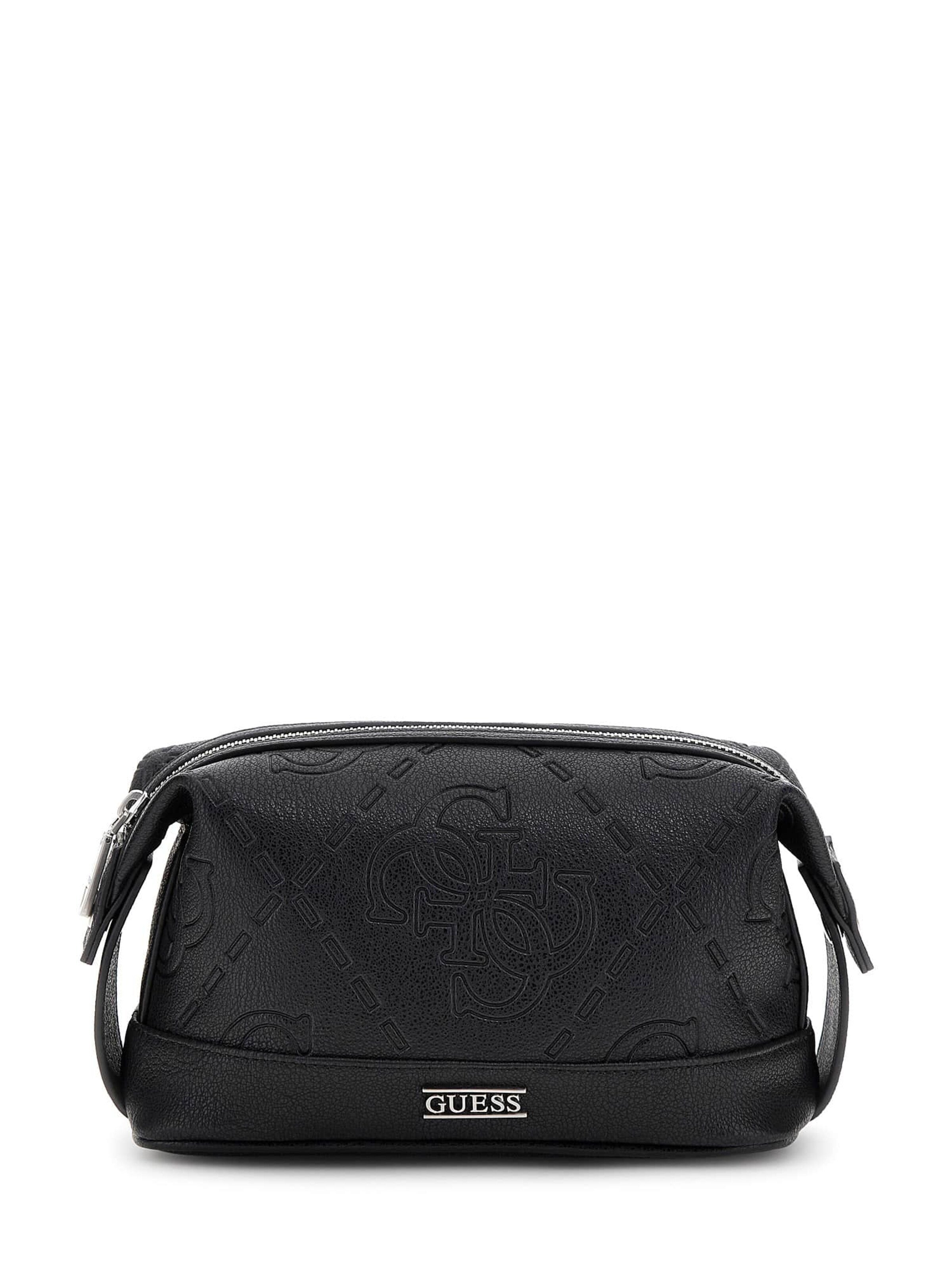GUESS Toiletry Bag 'Boston' in Black: front