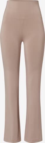 Les Lunes Flared Hose 'Belle' in Beige: Vorderseite