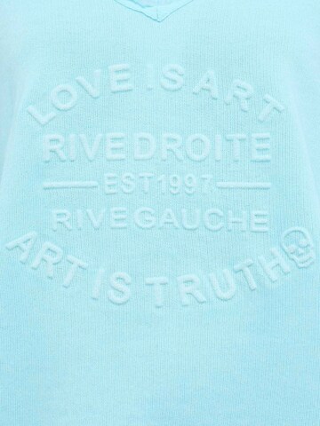 Zwillingsherz - Sweatshirt 'Love is Art' em azul