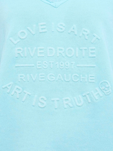 Sweat-shirt 'Love is Art' Zwillingsherz en bleu