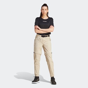 ADIDAS TERREX Tapered Workout Pants 'Utilitas' in Beige