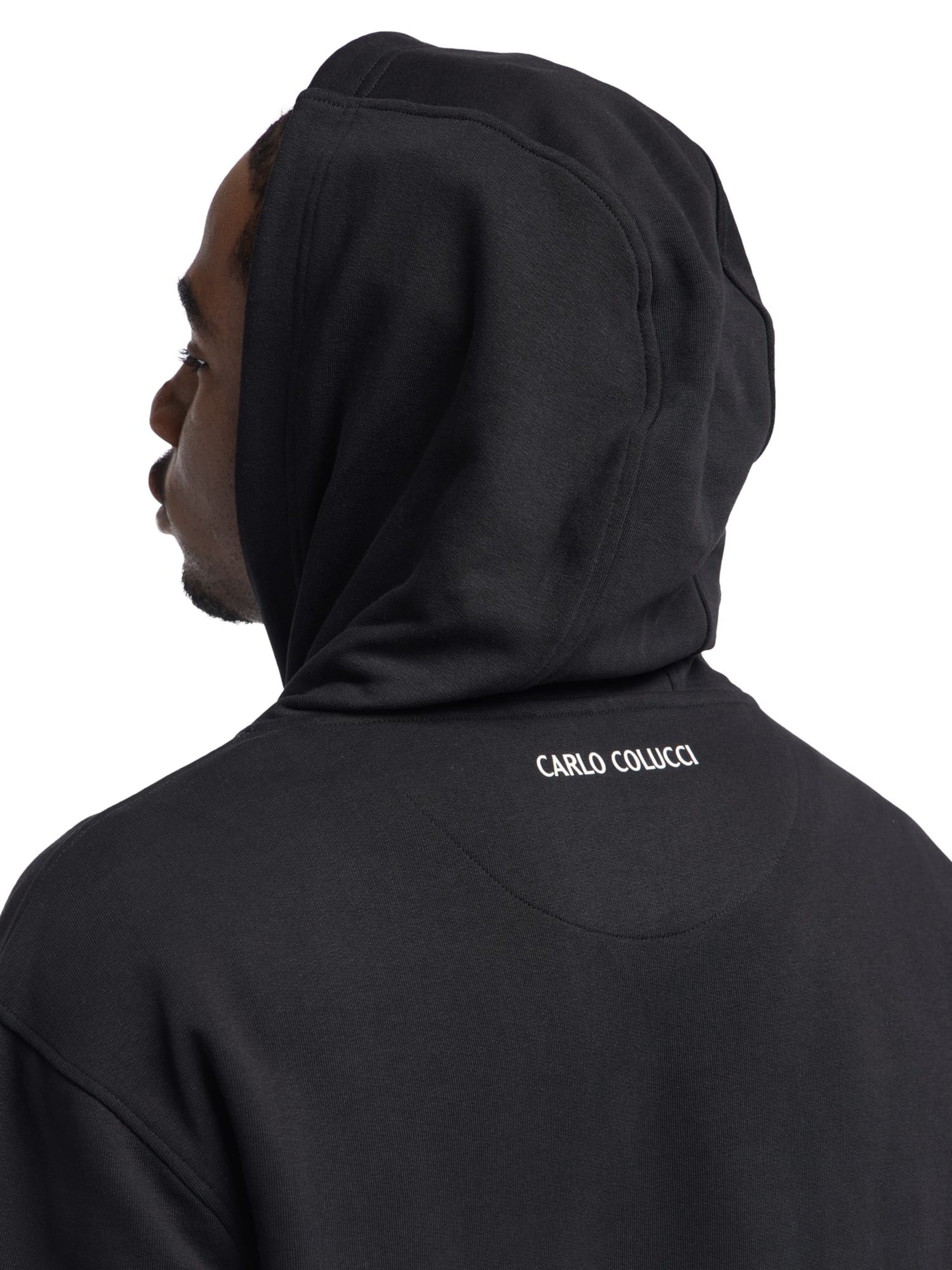 Carlo Colucci Sweatvest ' Dender ' in Zwart