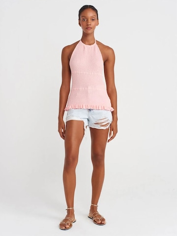 Dilvin Gebreide top in Roze