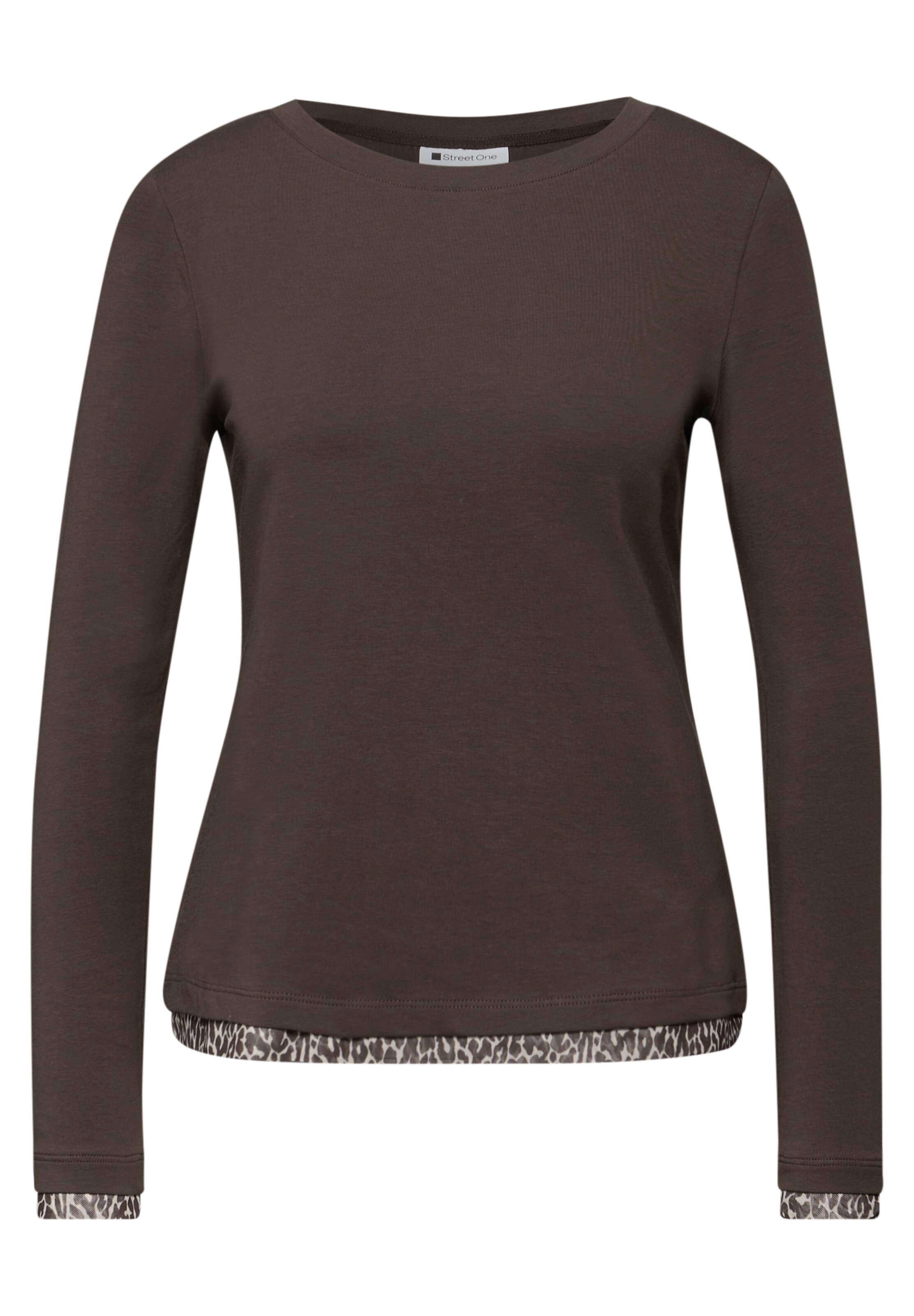 STREET ONE Shirt in Brown: front