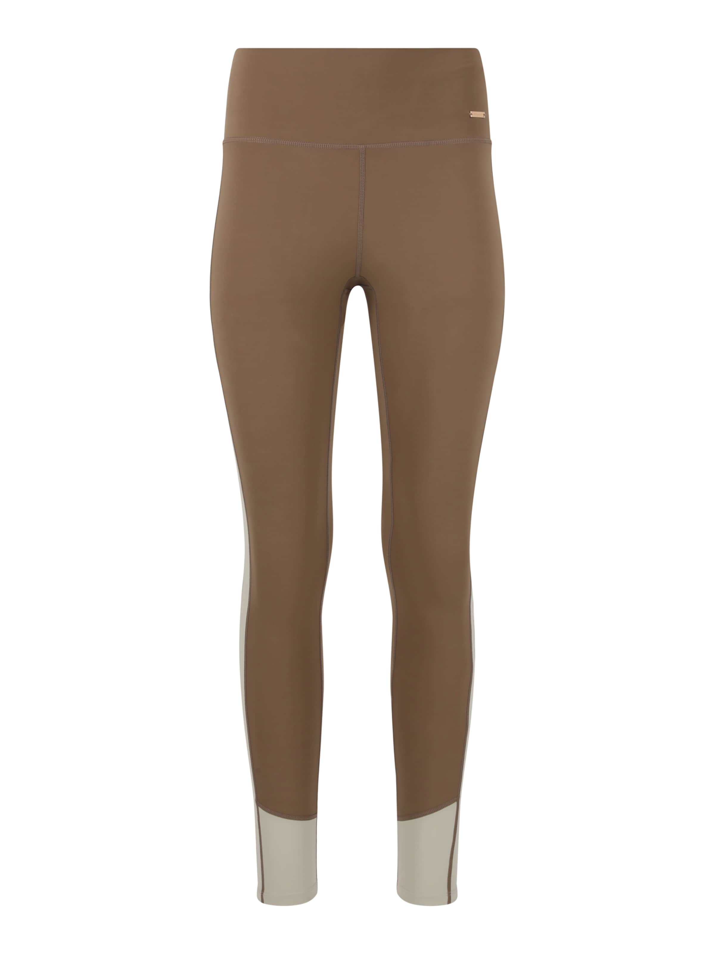 Skinny Pantalon de sport 'Aspasia' Athlecia en marron : devant