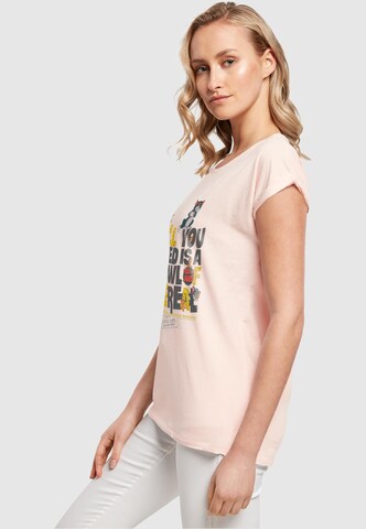 ABSOLUTE CULT T-Shirt 'Tom And Jerry - All You Need Is' in Pink