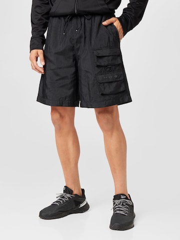 ADIDAS ORIGINALS Loosefit Shorts 'Reveal Material Mix' in Schwarz: predná strana