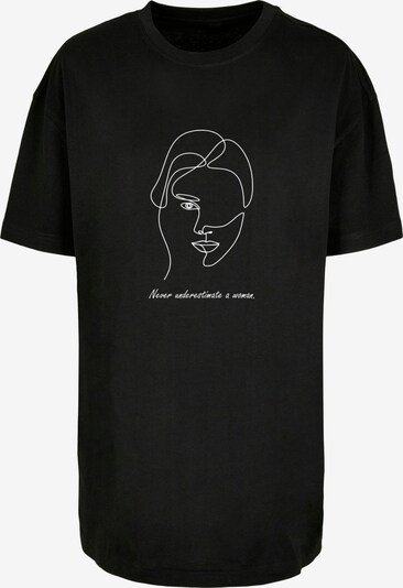 Merchcode Oversized Shirt 'WD - Woman Figure' in Black / White, Item view