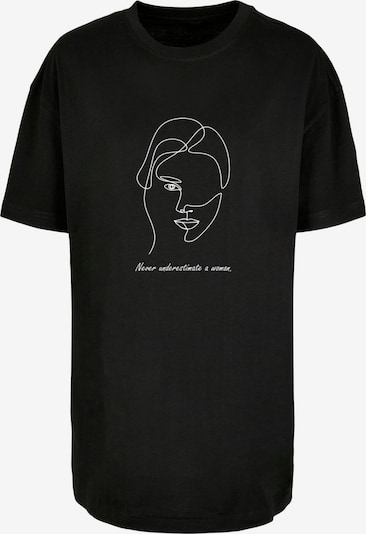 Merchcode T-Shirt 'WD - Woman Figure' in schwarz / weiß, Produktansicht