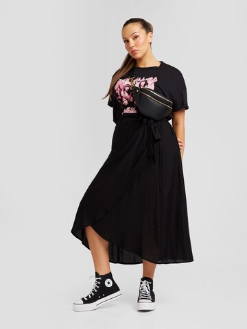 PIECES Curve Skirt 'TALA' in Black