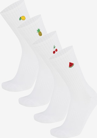 normani Athletic Socks in White: front