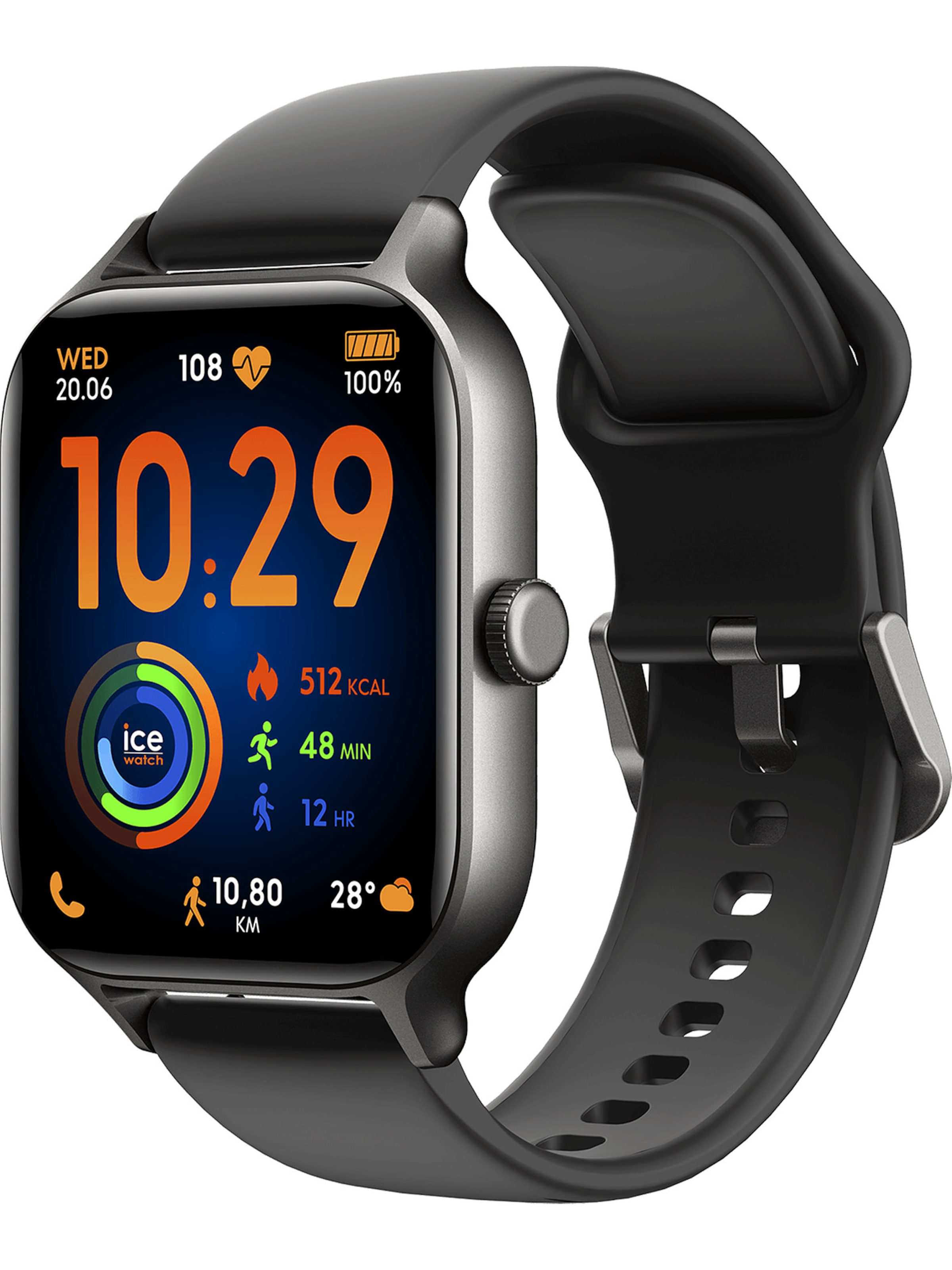 ICE WATCH Digital Watch in Black: front