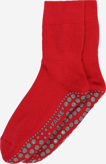 FALKE Chaussettes 'Homepads' en gris / rouge, Vue avec produit