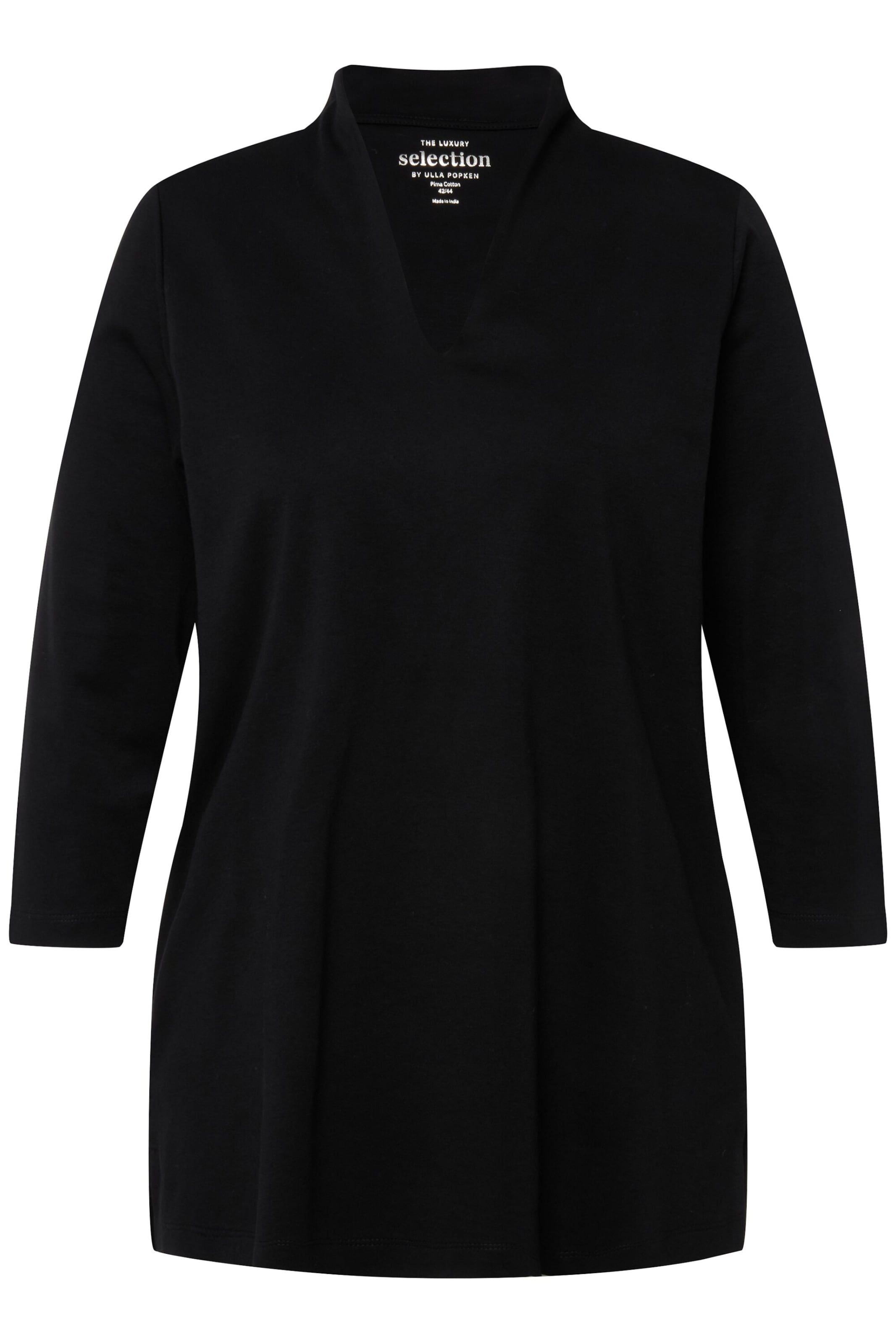 Ulla Popken Shirt in Schwarz: Vorderseite