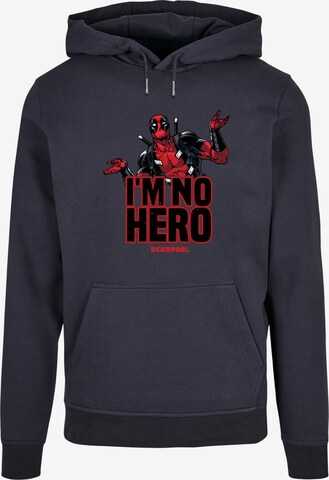 ABSOLUTE CULT Sweatshirt 'Deadpool - I Am No Hero' in Blauw: voorkant