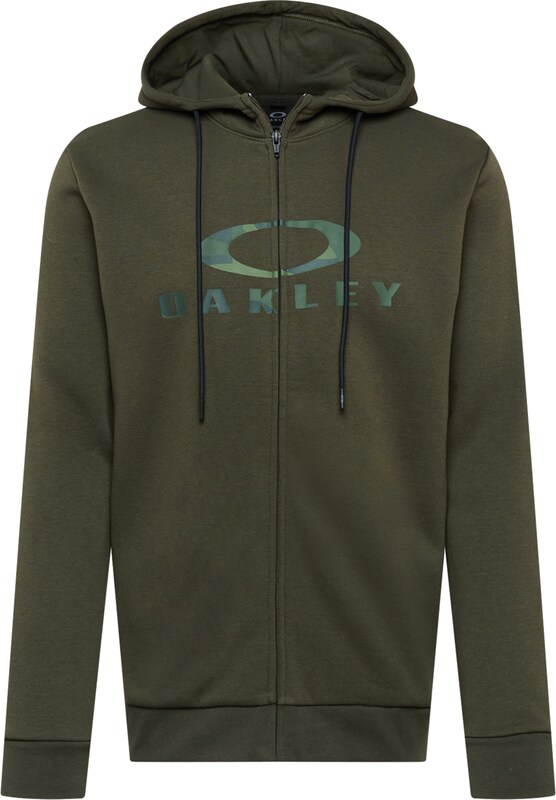 OAKLEY Sportsweatjacke in Grün Khaki OAKLEY Sportsweatjacke in Grün Khaki