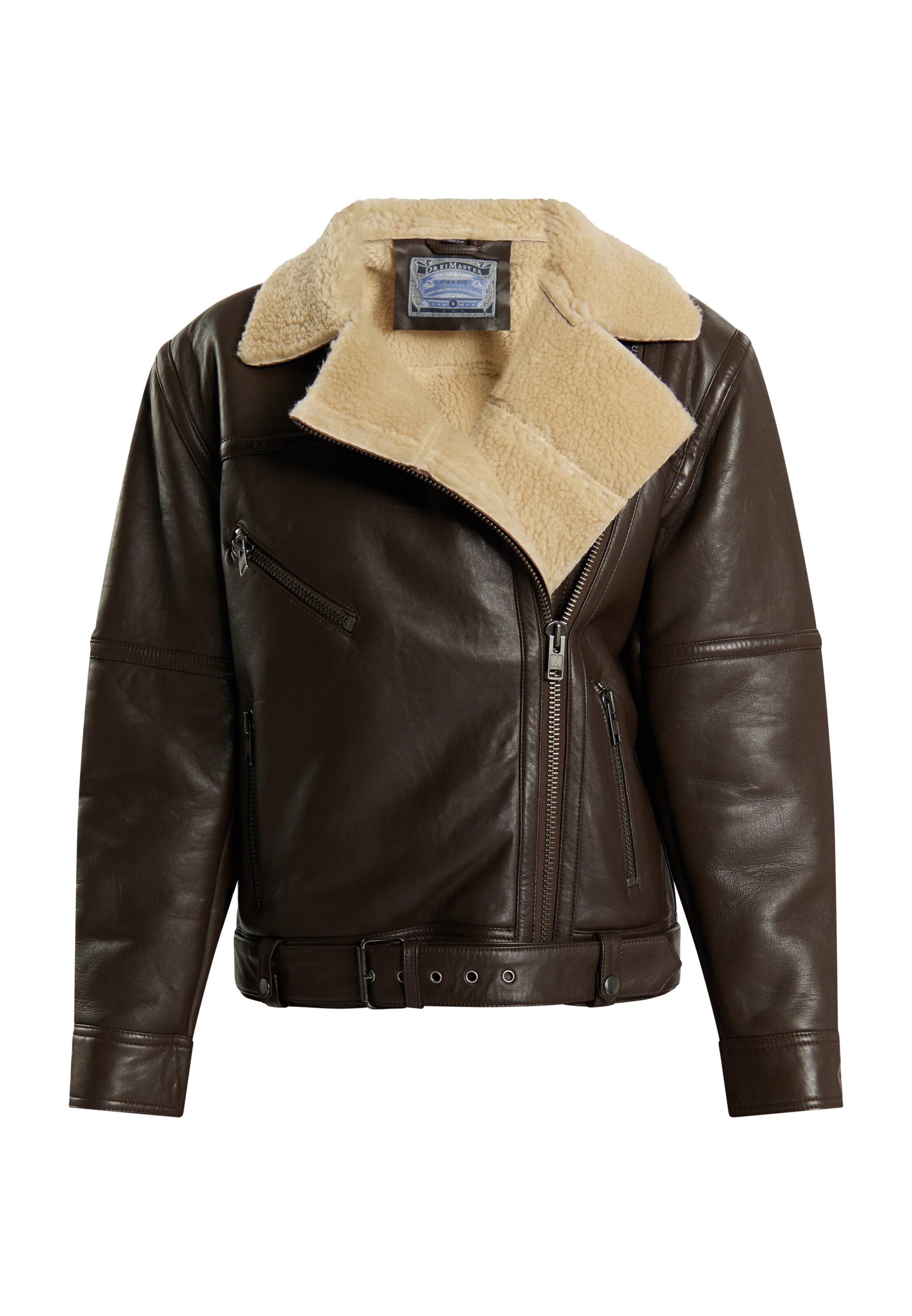 DreiMaster Vintage Φθινοπωρινό και ανοιξιάτικο μπουφάν σε καφέ: μπροστά