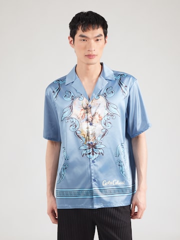 Comfort fit Camicia di Carlo Colucci in blu: frontale