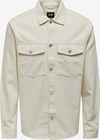 Only & Sons Regular fit Button Up Shirt 'Tron' in White: front