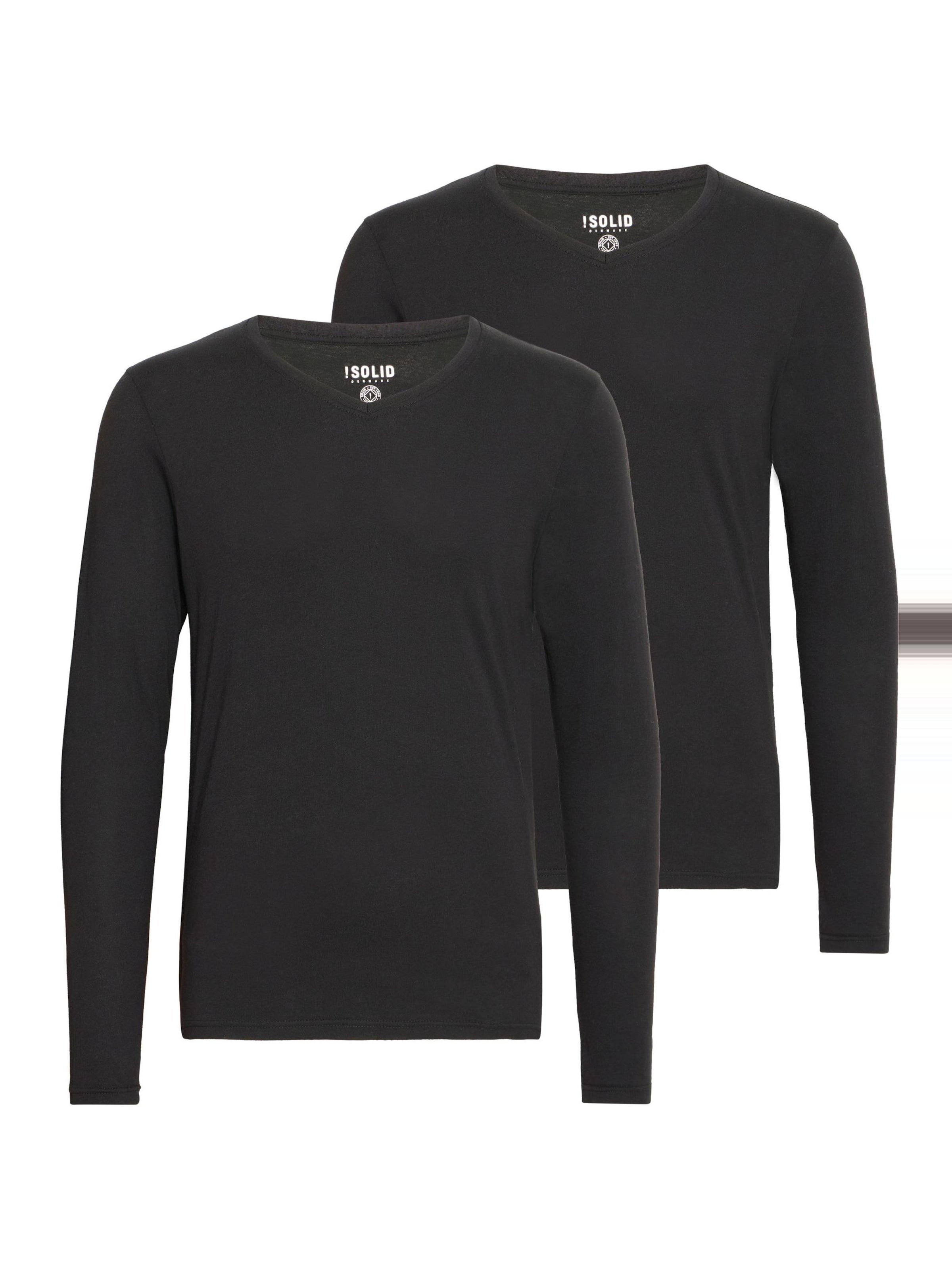 !Solid Shirt 'Basil' in Zwart: voorkant